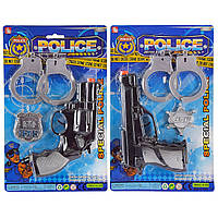 Полицейский набор 2323-5 2 вида, пистолет, значок, наручники, на планшетке 29*19см 2323-5 irs