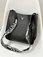 Prada Leather Hobo Bag Black KI05072