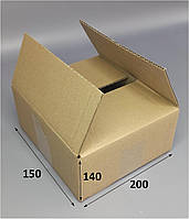 Картонная коробка четырехклапанная 200 х 150 х 140 мм бурый 10шт