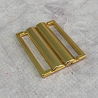 Застежка металлическая для купальника 4 см - золото