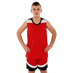 Форма баскетбольна дитяча Zelart L050 розмір M зріст 150-160 см Red-Black-White