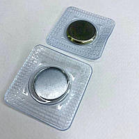 Кнопка-магнит потайной, вшивной Ø18 мм Цвет - Серебро