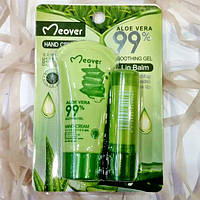 Набор 2в1 крем для рук бальзам для губ Meover Aloe Vera 99