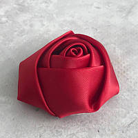 Декоративная атласная роза 3,5 см - бордо