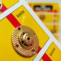 D=20 мм кнопки металлические декоративные для одежды пришивные золотой