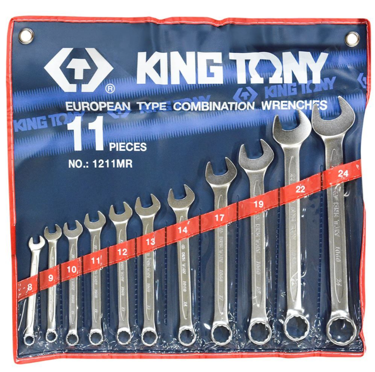Набір ключів 8-24мм 11шт комбіновані рожково-накидні KING TONY 1211MR