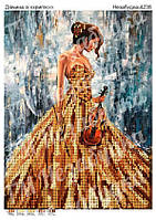 Схема для вишивання бісером — Дівчина зі скрипкою набір із бісером