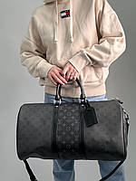 Louis Vuitton Keepall Bandouliere Reverse Monogram Eclipse Canvas 50 Black KI99288