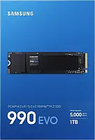 SSD диск Samsung 990 Evo 1TB M.2 PCIe 4.0 x4/5.0 x2 NVMe 2.0 V-NAND TLC