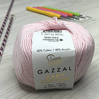 Пряжа Gazzal Baby Cotton цвет 3411 Розовый