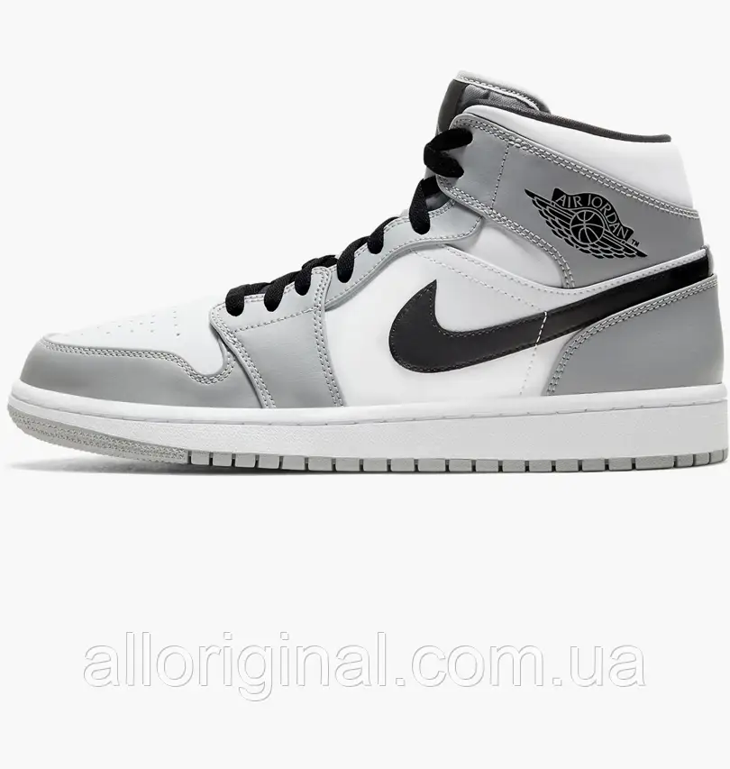 AllOriginal com ua Кросівки Air Jordan 1 Mid White/Grey 554724-092 РОЗМІРИ ЗАПИТУЙТЕ, фото 1
