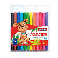 Фломастери 12 кол. "1Вересня" Zoo Land, 650457, шт