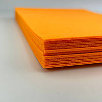 Фетр плотный, 2 мм 20х30 см, цвет - оранжевый С37