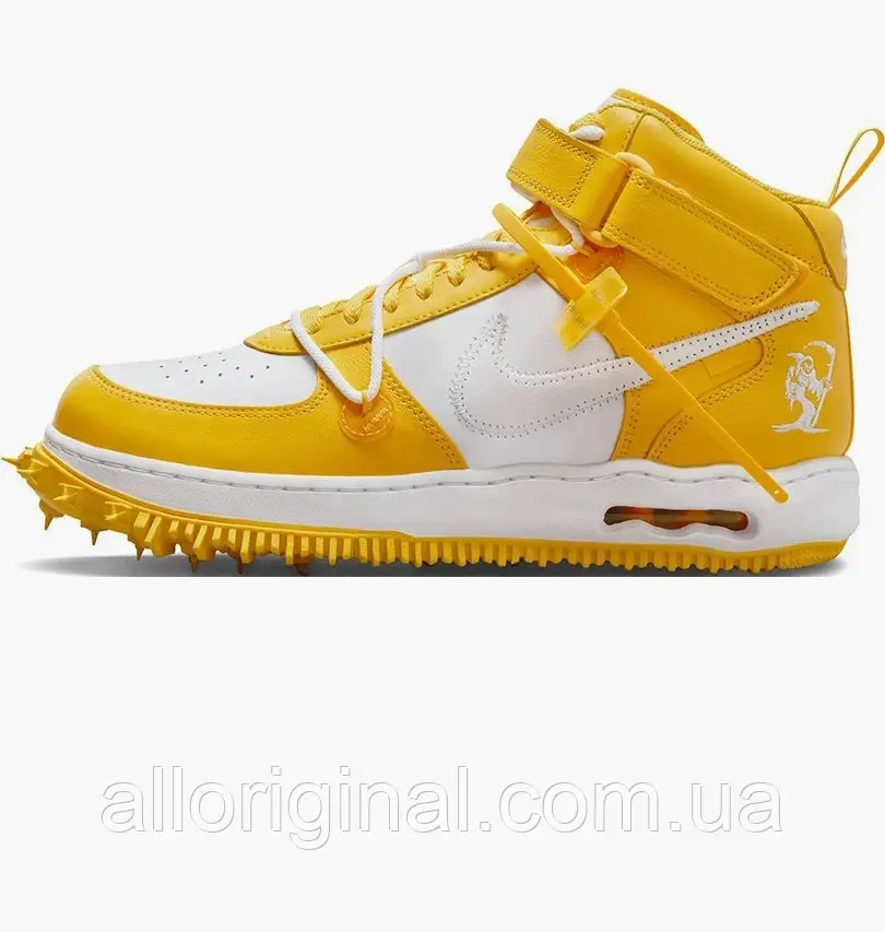 AllOriginal com ua Кросівки Nike X Off-White™ Air Force 1 Mid Sp Lthr Yellow/White DR0500-101 РОЗМІРИ, фото 1