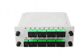 Дільник оптичний корпусний 1x16 SC/APC (DIN LGX) сплітер (Splitter PLC) ValCord