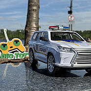 Поліцейська машинка на радіоуправлінні Lexus LX500 32см | Машинки на пульті управління | Джип поліція на радіокеруванні, фото 6