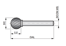 Борфрези (тип D) сферичні