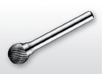 Борфреза твердосплавний тип D (сферична), 3.0 мм, хвостовик 3 мм перехресна насічка