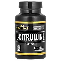 Л-Цитруллин (L-Citrulline) 500 мг, California Gold Nutrition, 60 капсул