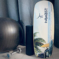 Балансборд InGwest Баланс борд Retro beach (Balance Board Training System) с прорезиненным роллером