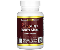 Ежовик гребенчатый California Gold Nutrition (Lion's Mane) 600 мг 90 капсул