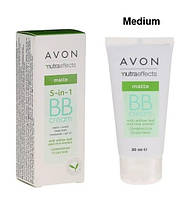 Тональний BB матувальний крем SPF15, Medium/ Бежевий, Avon Nutra Effects 30 мл