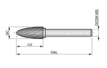Борфрези (тип F) сфериконічні