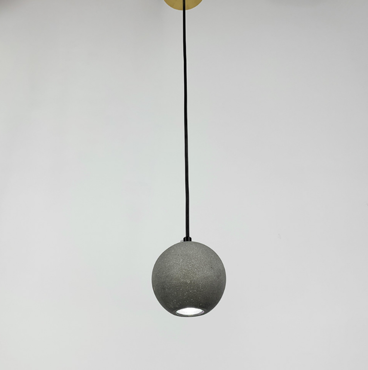 ПІДВІС MOON CONCRETE У ВИГЛЯДІ СІРОЇ БЕТОННОЇ КУЛІ MJ 169-100 GR, фото 1