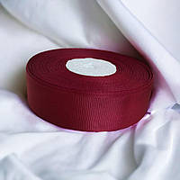 Стрічка репсова 2.5 см темно Червона бургунд ( рулон 22 метри) Р25-86-22