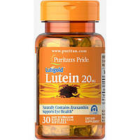 Комплекс для профилактики зрения Puritan's Pride Lutein 20 mg with Zeaxanthin 30 Softgels VA, код: 7518861