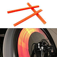 Светоотражающие трубки на спицы для велосипеда Flickers оранжевые