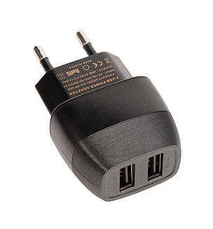 RP-U29 Зарядний пристрій REMAX RP-U29 Flinc 2xUSB-A, 5V, 2.1A, чорний, фото 1