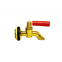 Кран-пиво 3/8" пробковый с гайкой и прокладкой J.G. Valve JGH-006