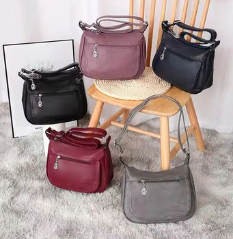 Жіноча сумочка прямокутна 29*21 см на блискавці з кишенею в різних кольорах Liza