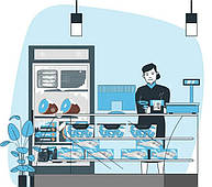 Каса для магазину м'яса / риби / сиру