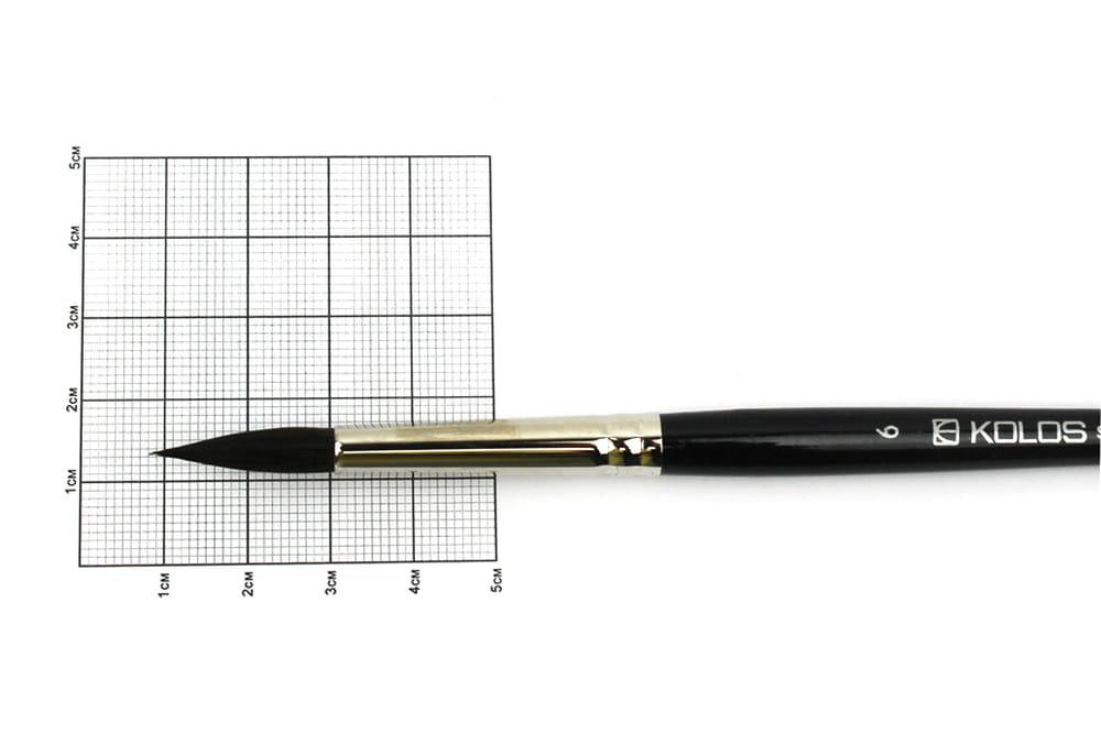 Пензель KOLOS Білка кругл Classic 3049R к.р._№6