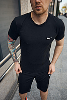 Футболка Nike черная,мужская футболка,спортивная футболка,футболка с принтом, однотонная футболка найк