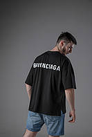 Футболка Balenciaga черная,мужская футболка футболка брендовая однотонная футболка стон баленсиага