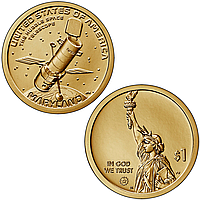 Космический телескоп "Хаббл" - памятная оборотная монета, серия "Американские Инновации", 1 доллар 2020 год