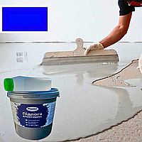 Эпоксидный износостойкий самовыравнивающийся пол для бетона и металла Plastall 4.8 кг Синий цвет