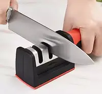 Ручна ножеточка для 3-ступінчастого заточування ножів SHARPENER Ножеточка механічна кухонна Точило для ножів і ножиць ручне точило