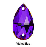 Пришивні стрази DeLux. Крапля Violet Blue, 11х18 мм