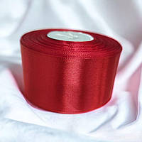 Стрічка атласна 5 см. Червона (за 1 метр), арт. А5-26