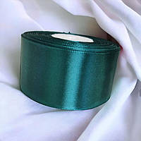 Стрічка атласна 5 см. Смарагдова (за 1 метр), А5-96