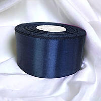 Стрічка атласна 5 см. Сапфірова (за 1 метр), А5-38