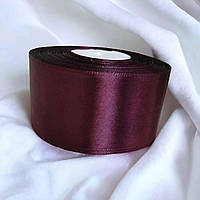 Стрічка атласна 5 см. Вишнева (за 1 метр), А5-83