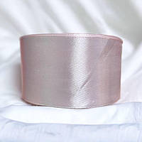 Стрічка атласна 5 см. ванільно Пудрова (за 1 метр), А5-41
