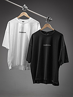 Футболка Calvin Klein черная,мужская футболка, футболка,футболка с принтом, однотонная футболка кельвин кляйн