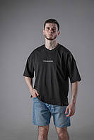 Футболка Calvin Klein черная,мужская футболка, футболка,футболка с принтом, однотонная футболка кельвин кляйн