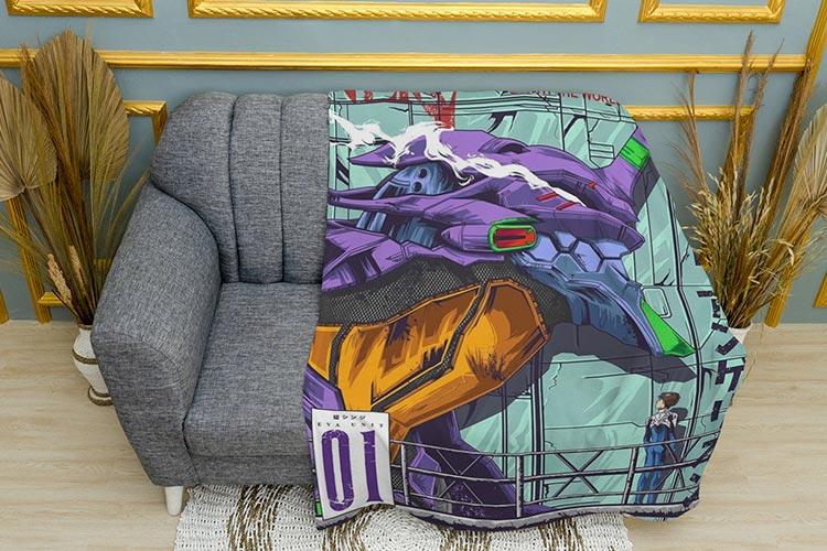 Плед «Євангеліон. Сіндзі Ікарі. Evangelion. Shinji Ikari. Plaid»